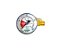 MANOMETRO RETO 52MM PARA REGULADOR DE CHOPP 0 A 2000LBS - Imagem 1