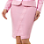 Saia lápis em sarja color rosa 55 cm Laura Rosa - Imagem 3