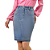 Saia jeans tradicional 55 cm Laura Rosa - Imagem 3