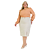 Saia midi linho martingale plus size Robe Belle - Imagem 3