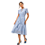 Vestido evasê de laise 110 cm azul Laura Rosa - Imagem 1