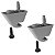 2 Presilha Suporte Do Quebra Sol Chevrolet GM Corsa 2002/2012 - Imagem 1