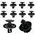 10 Presilha Grampo Parachoque Parabarro Mitsubishi Asx 2010/2020 - Imagem 1