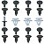 Kit 20 Pçs Moldura Paralama Traseiro Chevrolet GM Montana 2004/2011 - Imagem 3