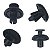 Kit 10 Presilha Grampo Defletor Superior Toyota Prius 2013/2020 - Imagem 2
