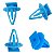 Kit 10 Presilha Grelha Churrasqueira Honda Civic 2012/2016 - Imagem 4