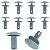 Kit 10 Presilha Teto Caminhão Ford Cargo 2422 1991/2002 - Imagem 1