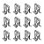 12 Presilha Metal Painel Soleira Coluna Chevrolet GM Equinox 2018/2019 - Imagem 3