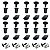 Kit 40 Pcs Grampo Presilha Parabarro Volkswagen Gol 1994/2019 - Imagem 3