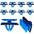 Kit 10 Presilha Moldura Lateral Porta Chevrolet GM Tracker 2020/2022 - Imagem 3