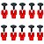 Kit 20 Bucha Parafuso Parachoque Volkswagen Gol 1996/2019 - Imagem 1