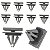 Kit 10 Grampo Presilhas Parachoque Chevrolet GM Cruze 2011/2018 - Imagem 3
