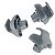 2 Grampo Suporte Quebra Sol Honda Fit 2004/2008 - Imagem 4