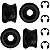Kit 4 Pcs Carretel Deslize Banco Emborrachado Fiat Uno 1985/2013 - Imagem 1