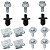 Kit 14 Pcs Grampo Presilha Parachoque Chevrolet GM Prisma 2007/2012 - Imagem 3