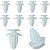 Kit 10 Grampo Presilha Forro Porta Chevrolet GM Trailblazer 2012/2020 - Imagem 1