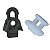 Kit 02 Grampo Bucha Vareta Haste Capo Fiat Novo Uno 2012/2019 - Imagem 3