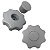 2 Manopla Regulagem Banco Chevrolet GM Prisma 2007/2016 - Imagem 1
