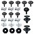 Kit 23 Pcs Grampo Parabarro Dianteiro Chevrolet GM Onix 2013/2019 - Imagem 1