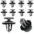 Kit 10 Presilha Grampo Forro Porta Chevrolet GM Onix Novo 2020/2021 - Imagem 3