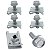 5 Parafuso + 5 Porcas Protetor Carter Volkswagen Jetta 2005/2010 - Imagem 2