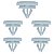 Kit 05 Presilha Grampo Parachoque Chevrolet GM S10 2012/2018 - Imagem 1