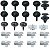 Kit 23 Pcs Grampo Parachoque Dianteiro Chevrolet GM Joy 2020/2021 - Imagem 1