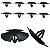 Kit 10 Grampo Presilha Manta Do Capo Jeep Compass 2008/2021 - Imagem 1