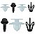 7 Pcs Grampo Presilha Grade Radiador Mitsubishi L200 Outdoor 2007/2012 - Imagem 3