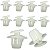 Kit 10 Grampo Presilha Lanterna Toyota Yaris 2018/2019 - Imagem 1