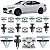 Kit 19 Grampo Presilha Spoiler Lateral Ford Fusion  2013/2020 - Imagem 1