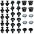 Kit 32 Pcs Presilha Parachoque Traseiro Hyundai Hb20X 2013/2019 - Imagem 1