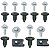 18 Pcs Presilha Parachoque Traseiro Chevrolet GM Prisma 2007/2012 - Imagem 3
