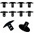 Kit 10 Grampo Presilha Assoalho Renault Scenic 1998/2010 - Imagem 3