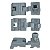 Kit 6 Presilha Bucha Fechadura Porta Fiat Doblo 2002/2022 - Imagem 2