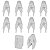 10 Grampo Presilha Painel Instrumento Infiniti QX80 2013/2020 - Imagem 3