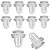 10 Grampo Presilha Forro Porta Mitsubishi L200 1996/2004 - Imagem 3