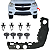 01 Guia Parachoque Suporte Dianteiro Chevrolet GM Trailblazer 2012/2016 - Lado Esquerdo - Imagem 1