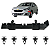 01 Guia Parachoque Suporte Dianteiro Chevrolet GM Cobalt 2017/2020 - Lado Esquerdo - Imagem 1