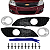 Kit Grade Moldura Farol Milha Parachoque do Vectra 2009/2012 Lado Motorista - Imagem 9
