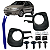 Grade Moldura Aro Preto Farol Milha Para Palio Siena 2001/2003 Lado Motorista - Imagem 1