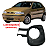 Grade Moldura Aro Preto Farol Milha Para Palio Siena 2001/2003 Lado Motorista - Imagem 2