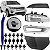 Kit Completo Farol Milha Com Grade e Moldura Discovery Sport 2014/2019 Cor Prata Lado Motorista - Imagem 1