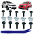 Kit 15 Grampo Presilha Console Central Para Fiat Mobi 2017/2024 - Imagem 1
