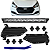 Kit 3 Grade Frontal Parachoque Hyundai Hb20 2016/2019  Sem Furo - Imagem 1
