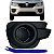par Moldura Farol Auxiliar Milha Renault Kwid 2017 2018 2019 2020 - Imagem 3