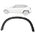 Kit Moldura Friso Alargador Vão de Roda Paralama Traseiro Motorista Pra BMW X1 2010/2015 - Imagem 3