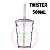 TWISTER COPO CRISTAL 500ML - COR DA TAMPA E CANUDO A ESCOLHER NAS OPÇÕES - Imagem 1