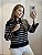 Blusa de Tricô Listrada com Zíper - Imagem 3