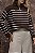 Blusa de Tricô Listrada com Zíper - Imagem 2